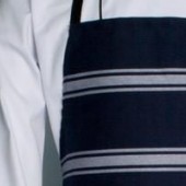 Butchers Bib Navy / White (Horizontal) Stripe Apron