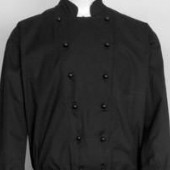 Chefs Double Breasted Black Jacket