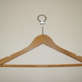Security Wooden Coat Hanger