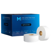 Mini Jumbo Toilet Tissue Virgin Toilet Paper 200 Meters 2 Ply - 12 rolls/Box