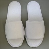 White Terry Slippers