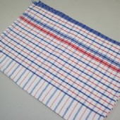 Diamonds #10 Red/Blue Stripe Heavy Duty Diamonds Tea Towel