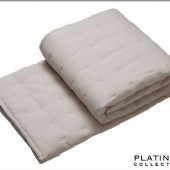 Platinum Ascot Linen Quilted Coverlet