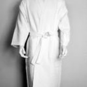 Waffle Weave Kimono White Bath Robe 870g